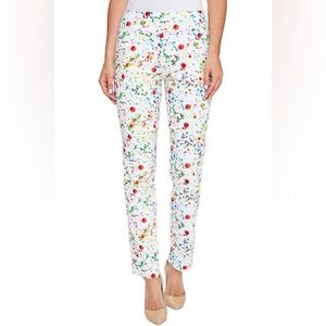 KRAZY LARRY Pull On Ankle Pants Splatter Size 8